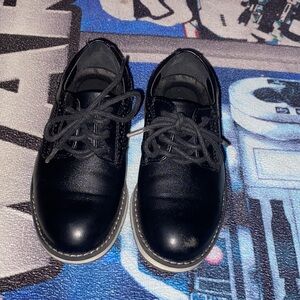 Sleek Black Kids Dress Shoes